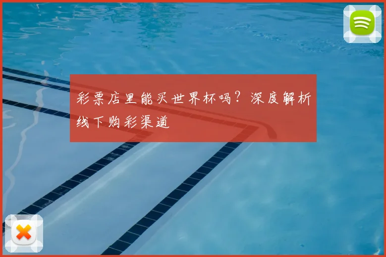 彩票店里能买世界杯吗？深度解析线下购彩渠道